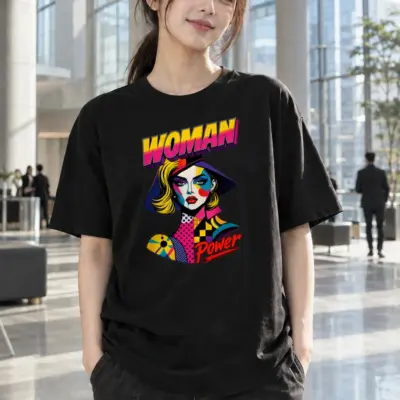 "Woman Power" Heavyweight Unisex Crewneck T-shirt | Gildan 5000