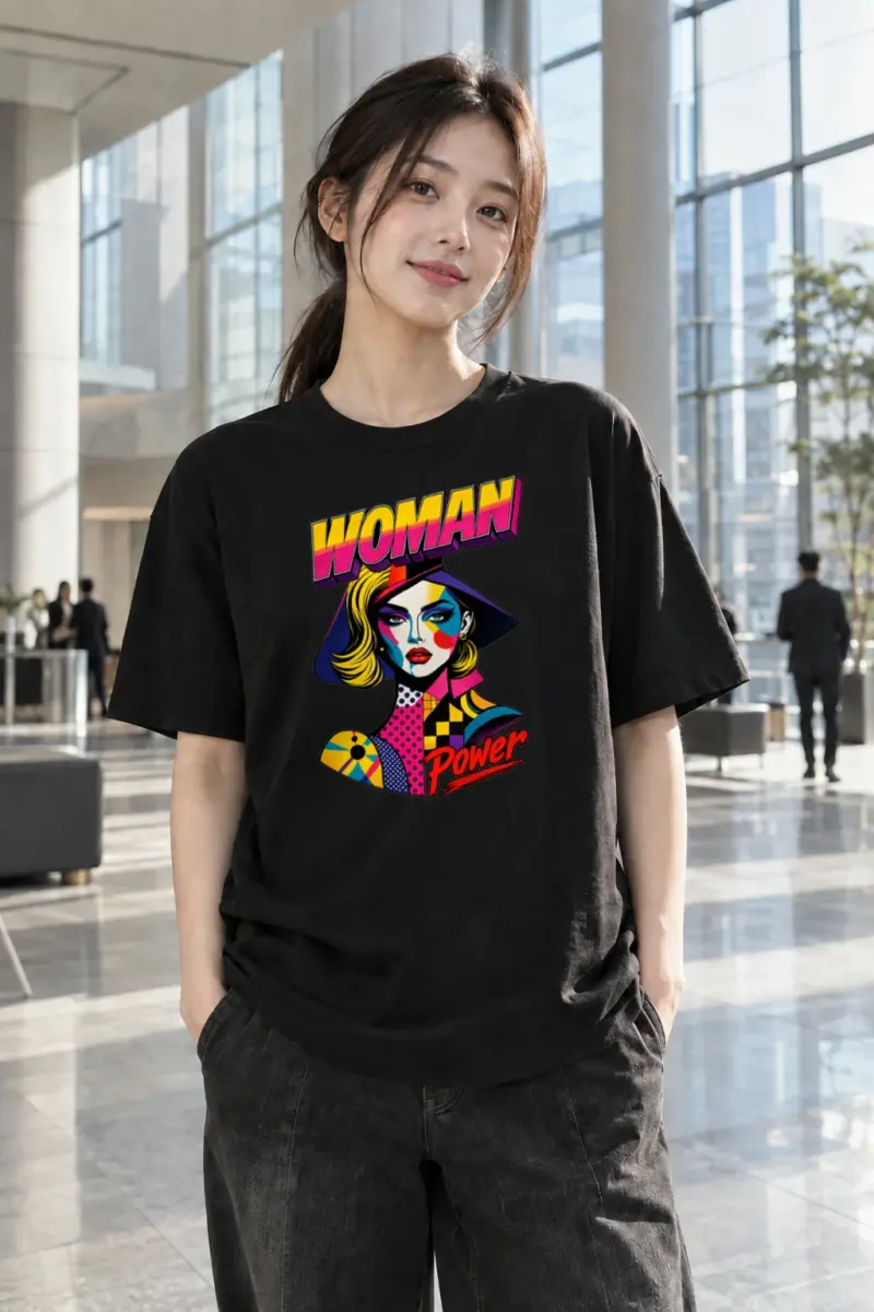 "Woman Power" Heavyweight Unisex Crewneck T-shirt | Gildan 5000