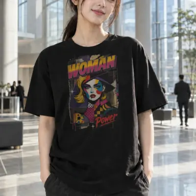 “Woman power” Heavyweight Unisex Crewneck T-shirt | Gildan 5000
