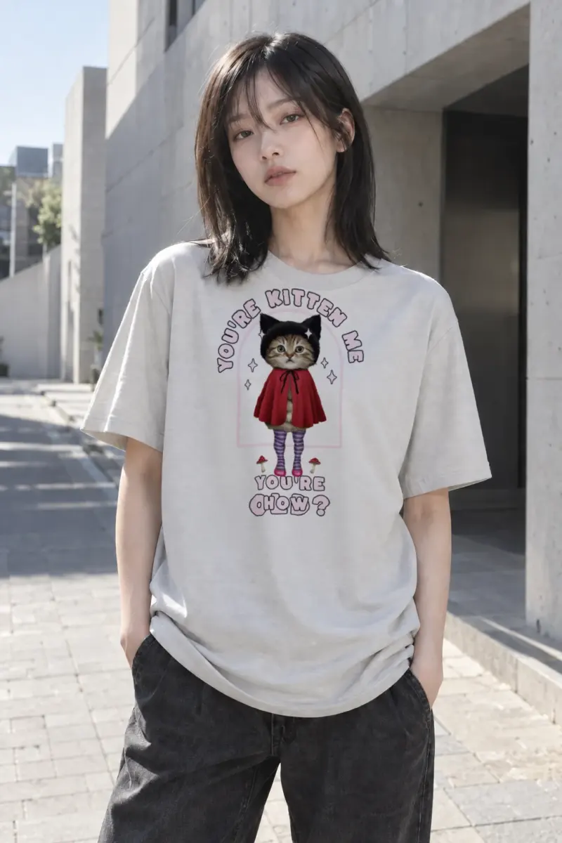 “You’re kitten me” Heavyweight Unisex Crewneck T-shirt | Gildan 5000