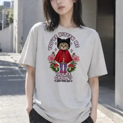 "You're Kitten Me" Heavyweight Unisex Crewneck T-shirt | Gildan 5000