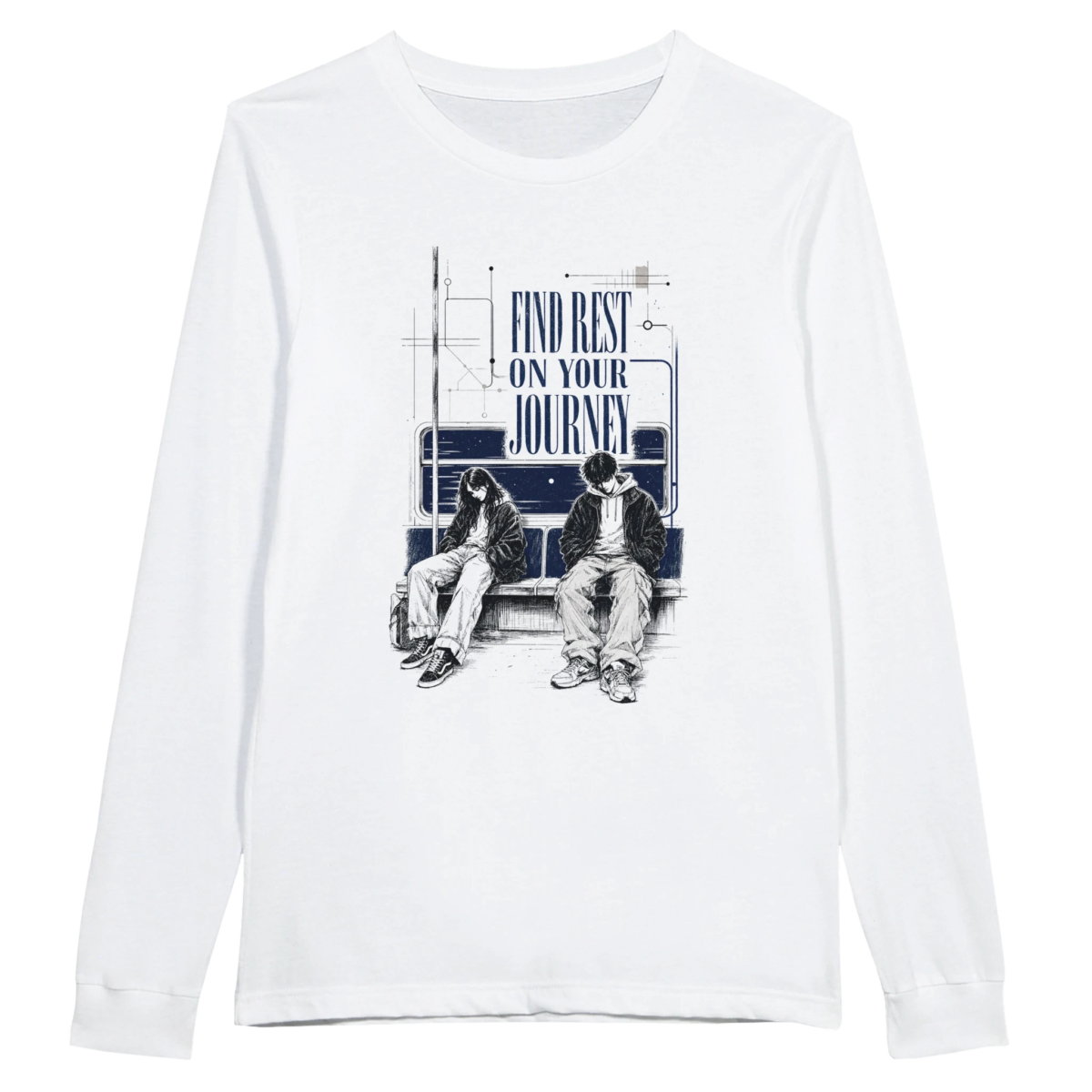 "Find rest on your journey" Premium Unisex Longsleeve T-shirt
