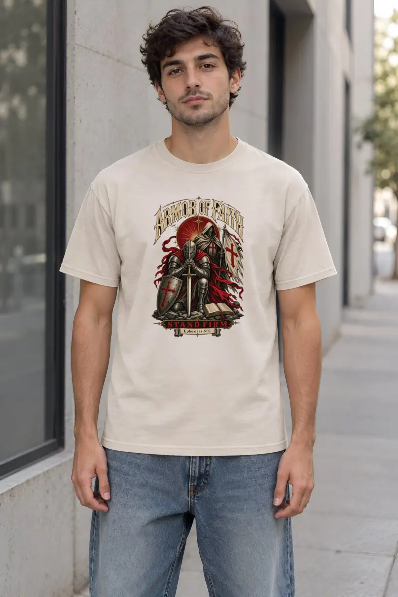 "Armor Of Faith" Heavyweight Unisex Crewneck T-shirt