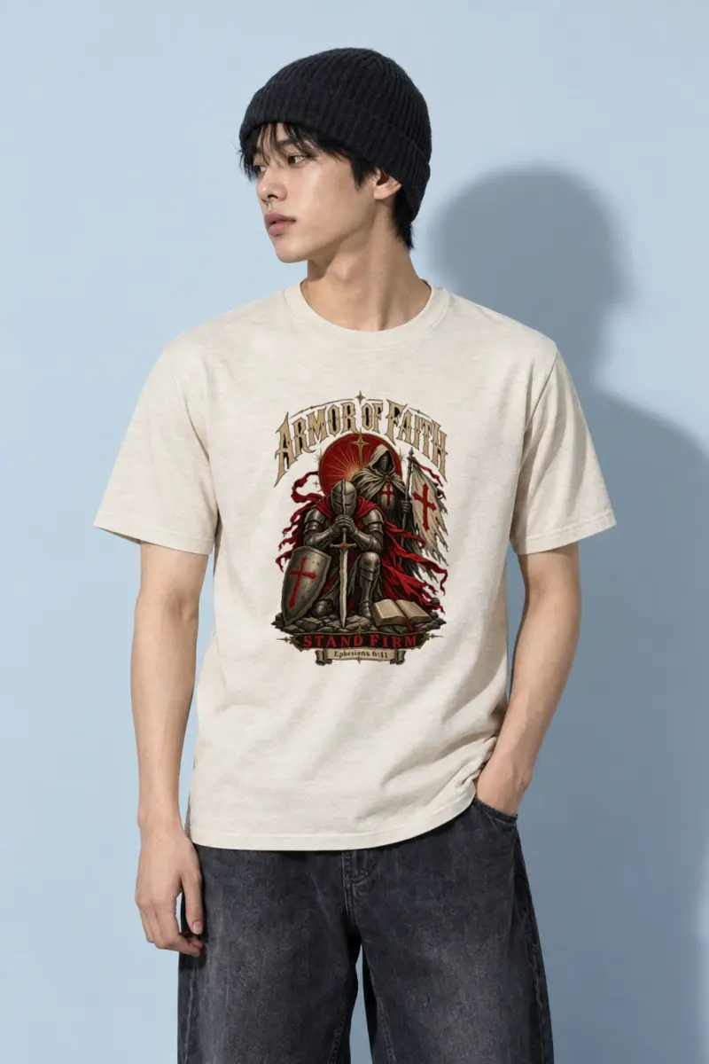 "Armor Of Faith" Heavyweight Unisex Crewneck T-shirt