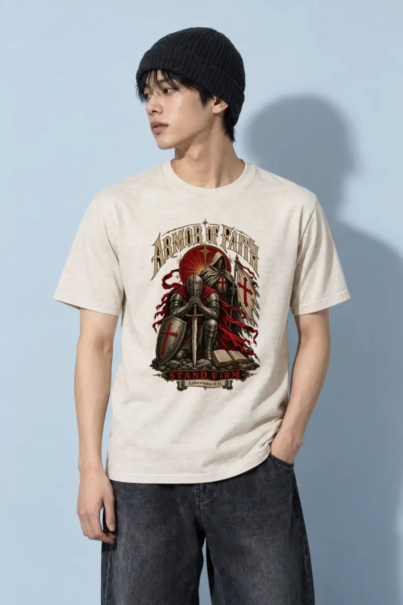 "Armor Of Faith" Heavyweight Unisex Crewneck T-shirt