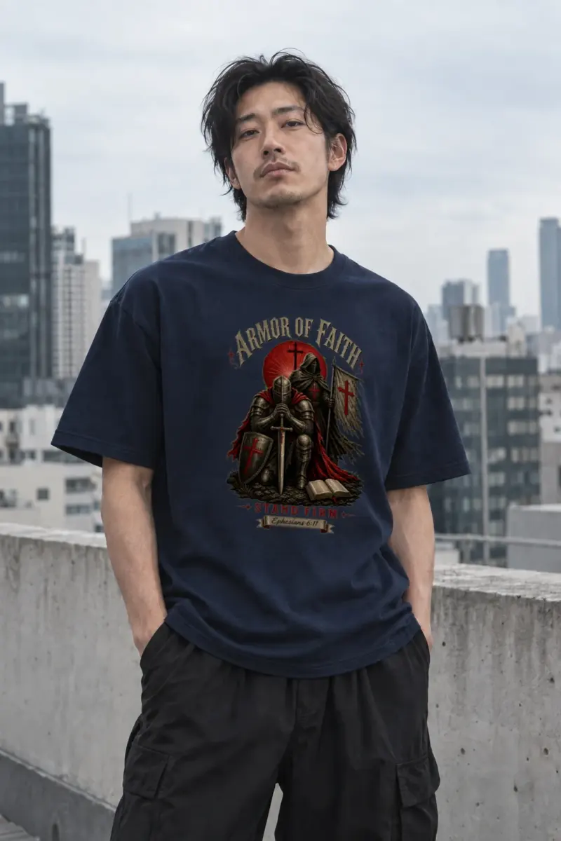 "Armor of faith" Heavyweight Unisex Crewneck T-shirt | Gildan® 5000