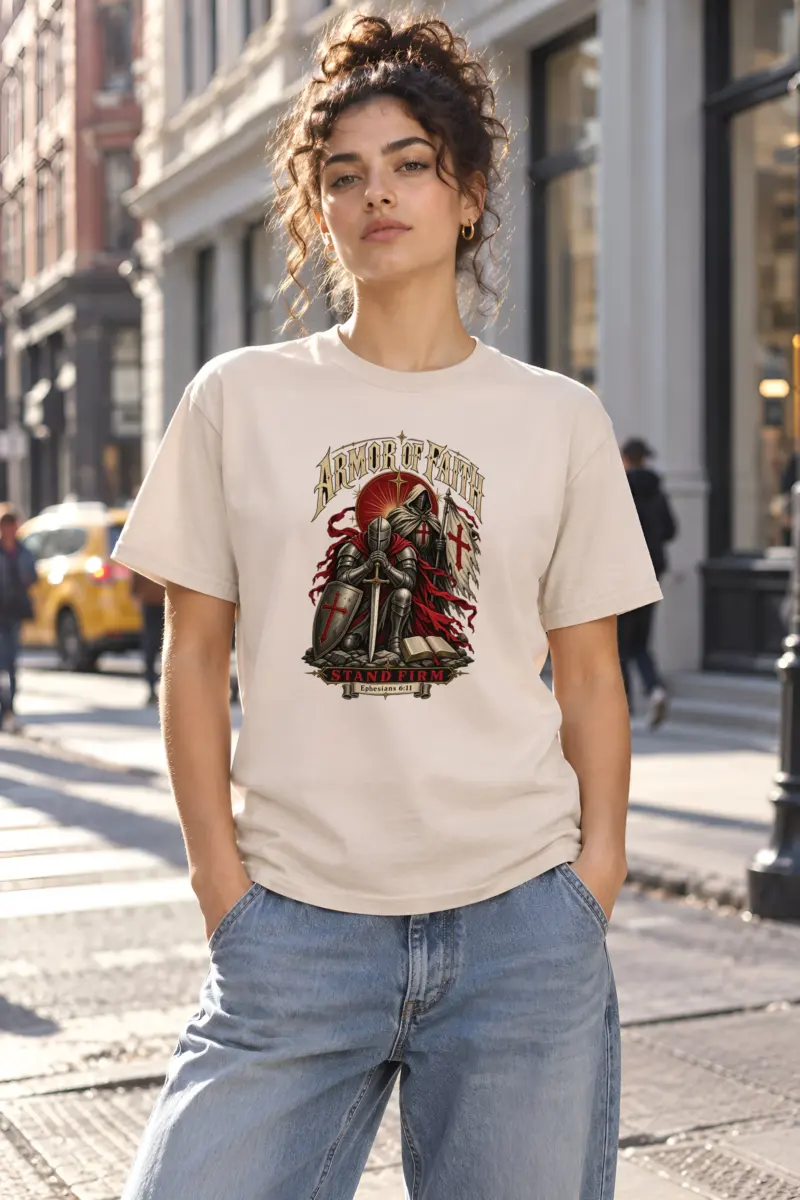 "Armor Of Faith" Heavyweight Unisex Crewneck T-shirt