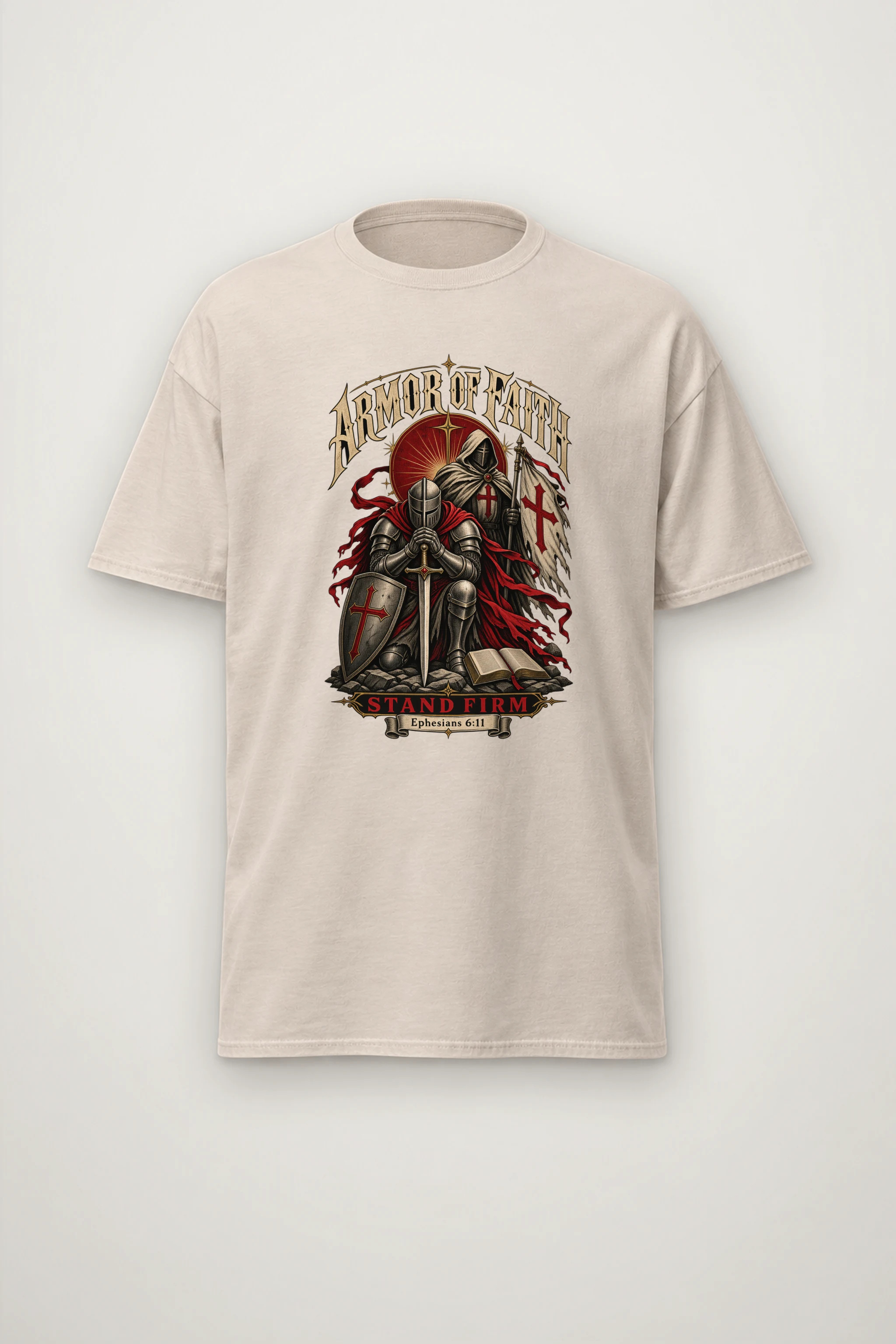 "Armor Of Faith" Heavyweight Unisex Crewneck T-shirt