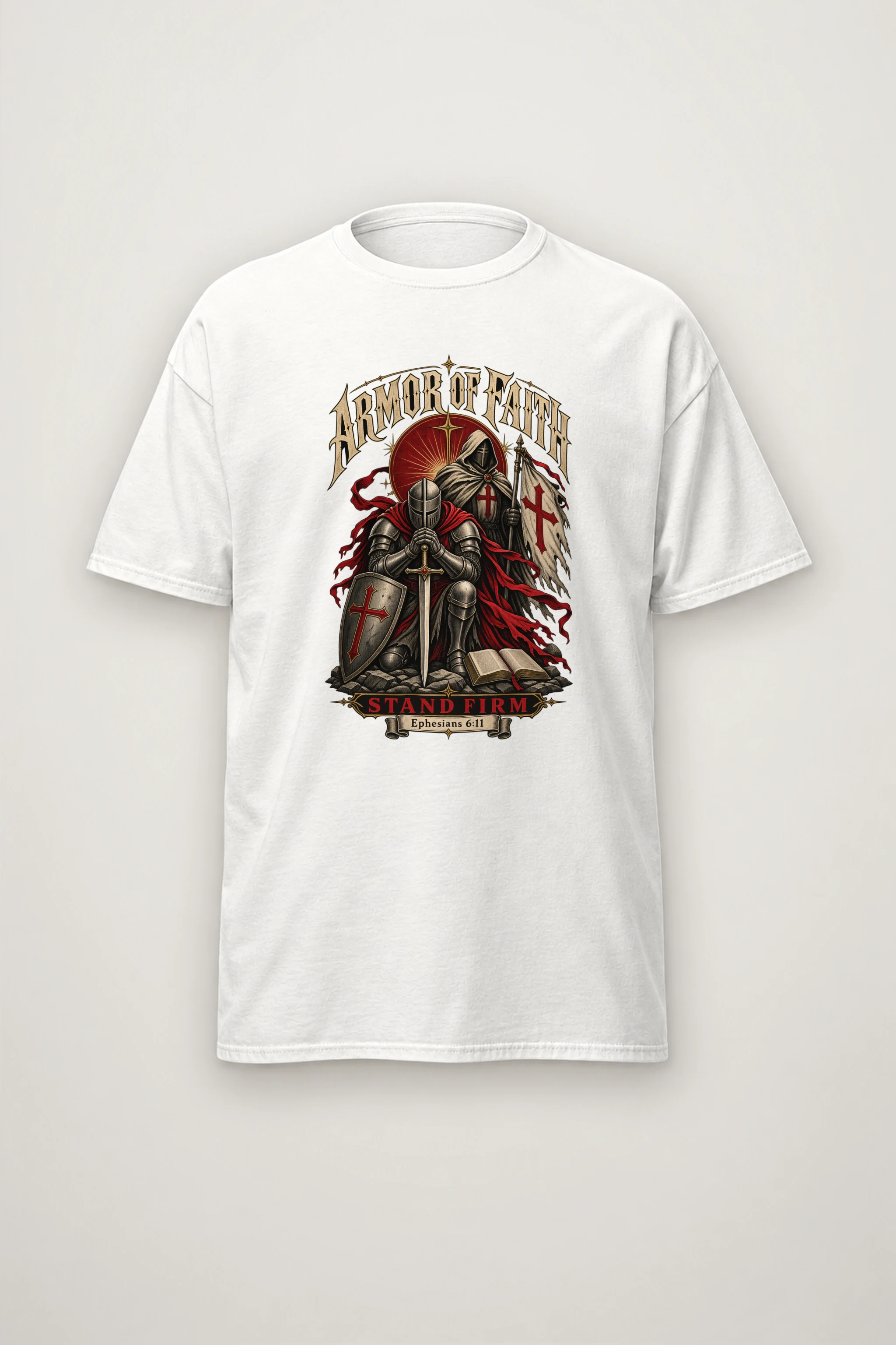 "Armor Of Faith" Heavyweight Unisex Crewneck T-shirt