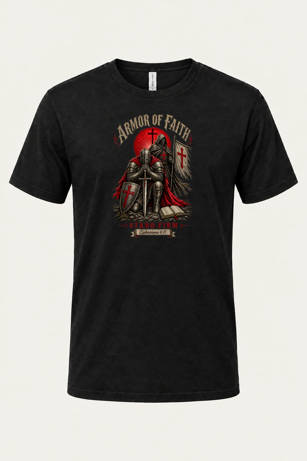 "Armor Of Faith" Heavyweight Unisex Crewneck T-shirt | Gildan 5000