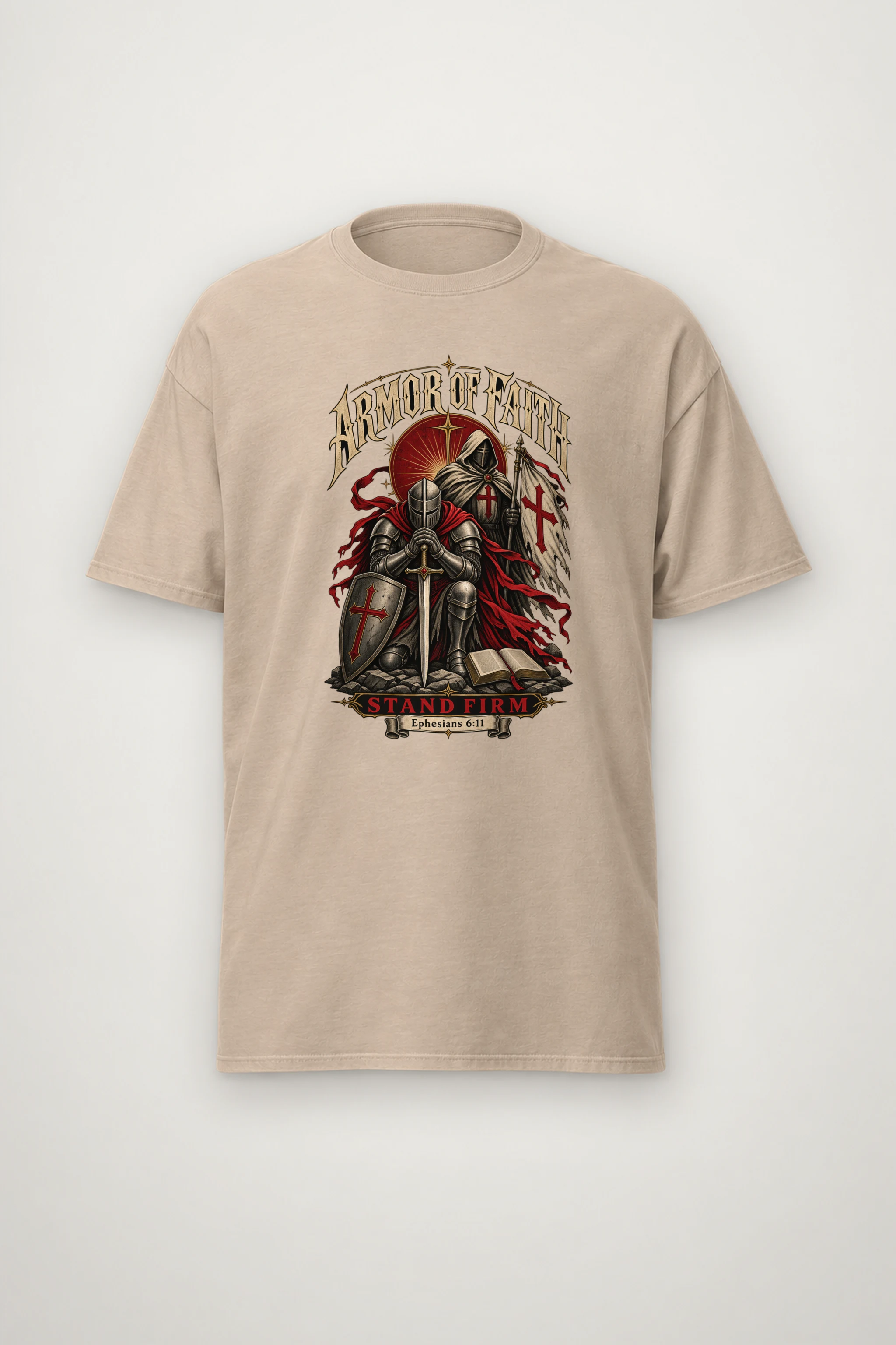 "Armor Of Faith" Heavyweight Unisex Crewneck T-shirt