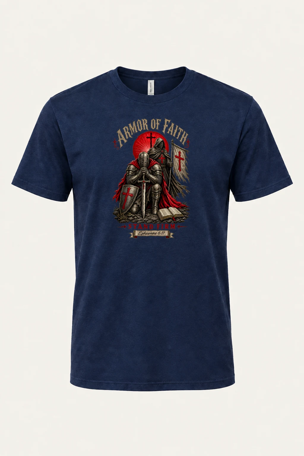 "Armor Of Faith" Heavyweight Unisex Crewneck T-shirt | Gildan 5000