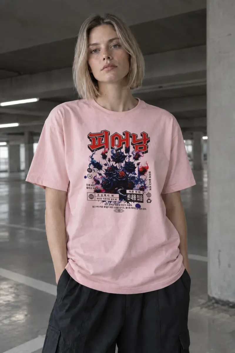 "Bloom Rose Flowers" Unisex Heavyweight T-Shirt | Bella + Canvas 3010