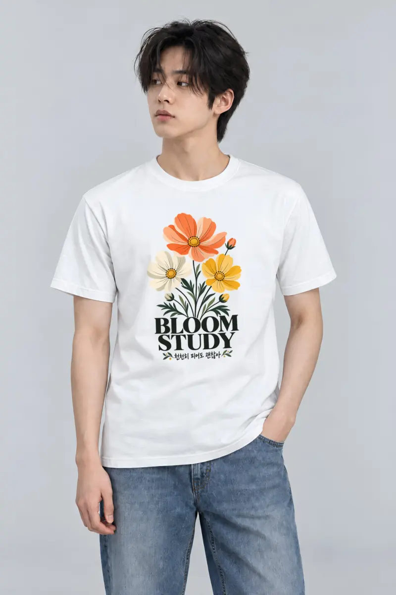 "Bloom Study" Heavyweight Unisex Crewneck T-shirt