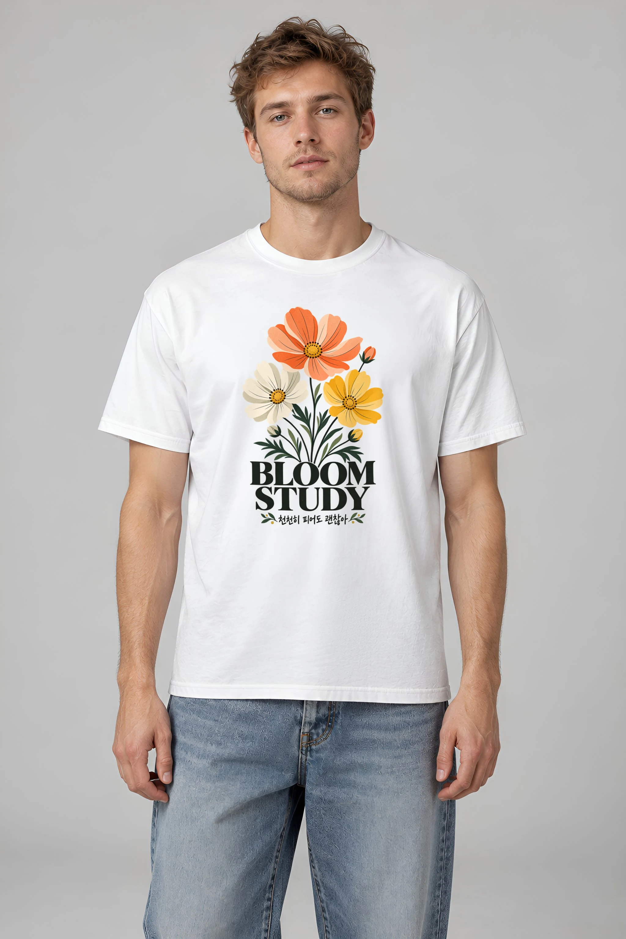 "Bloom Study" Heavyweight Unisex Crewneck T-shirt