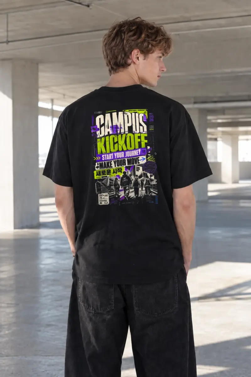 “Campus kickoff” Heavyweight Unisex Crewneck T-shirt | Gildan 5000