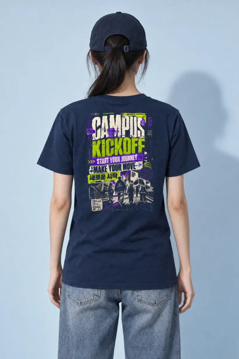 “Campus kickoff” Heavyweight Unisex Crewneck T-shirt | Gildan 5000