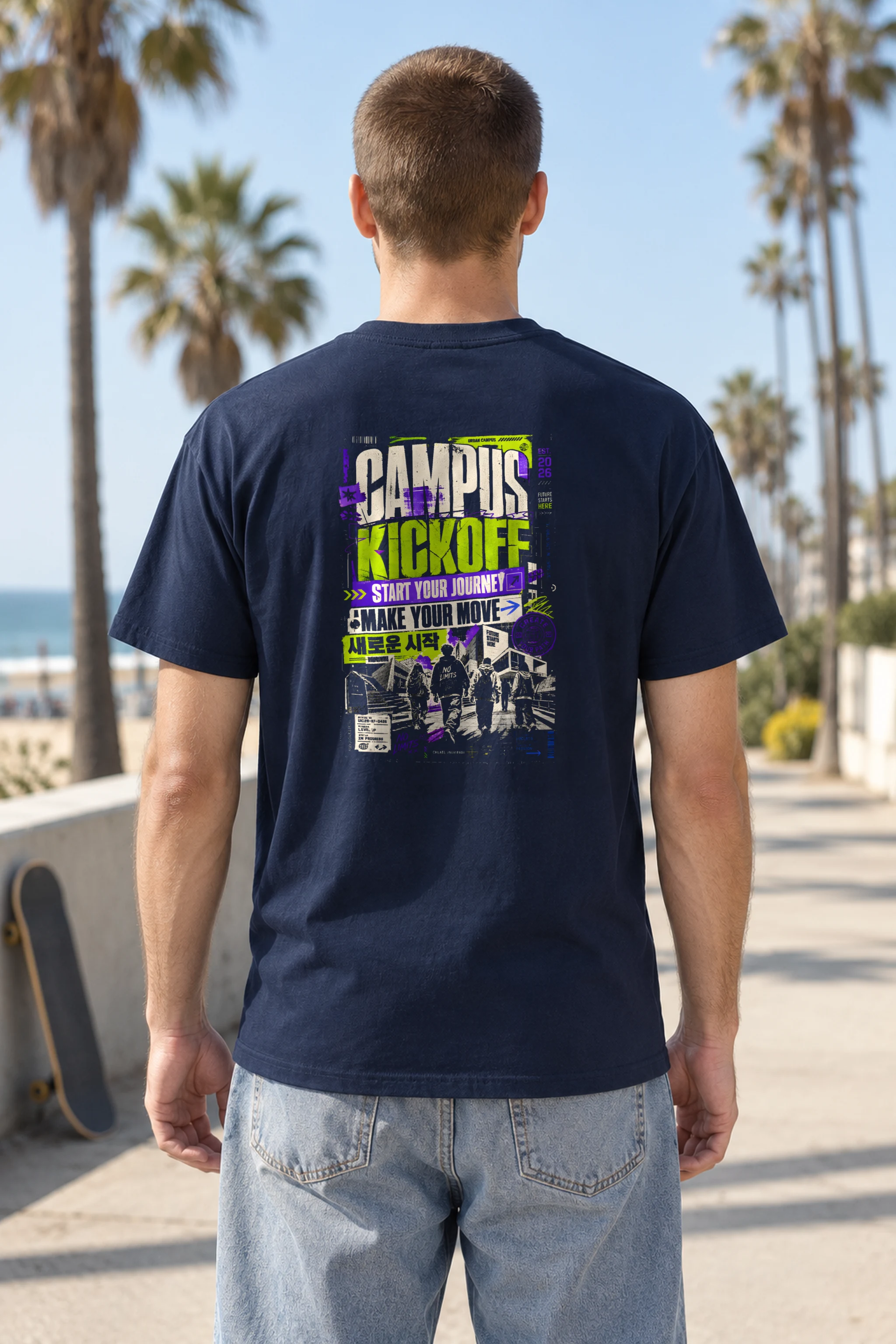 "Campus kickoff" Heavyweight Unisex Crewneck T-shirt