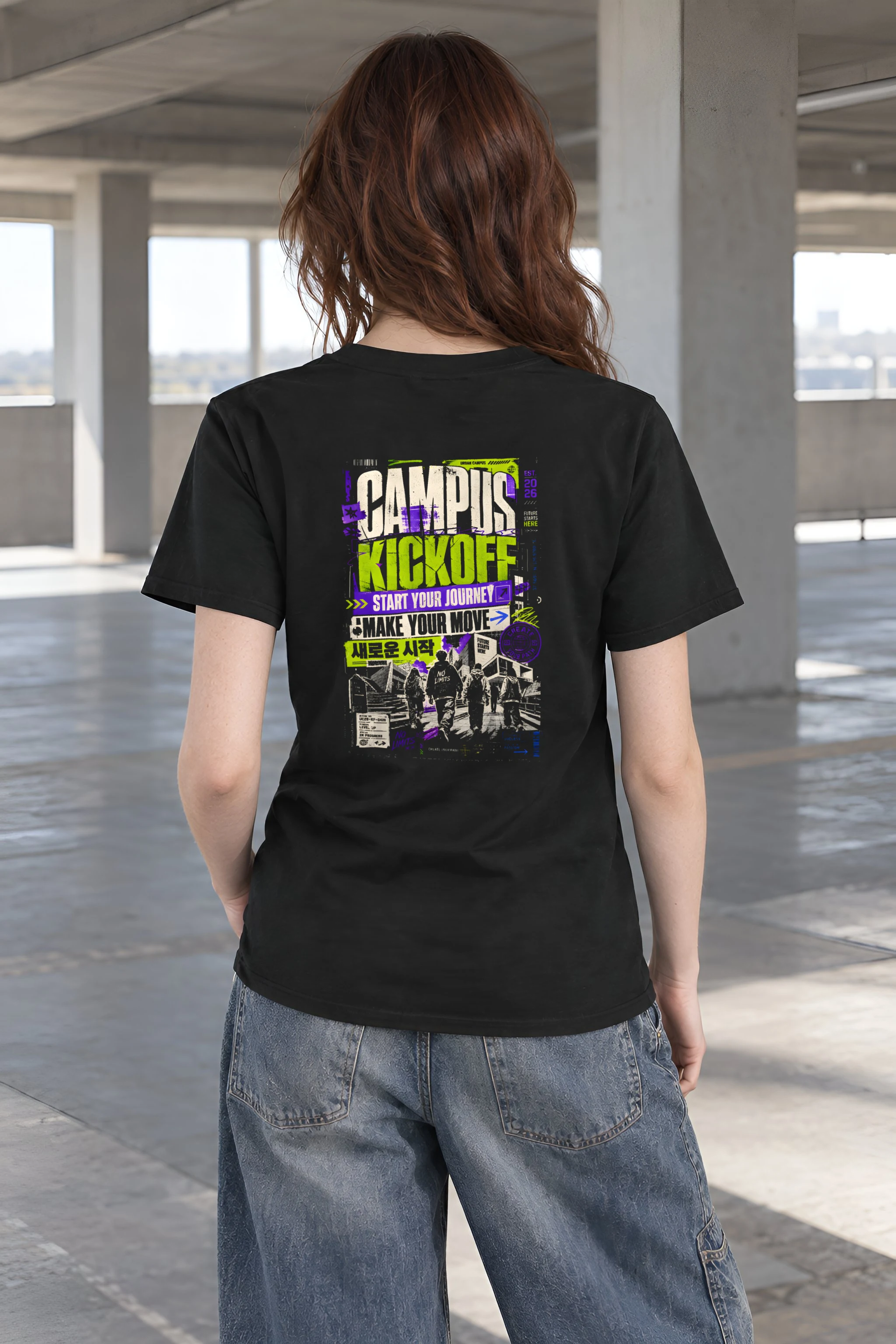 "Campus kickoff" Heavyweight Unisex Crewneck T-shirt