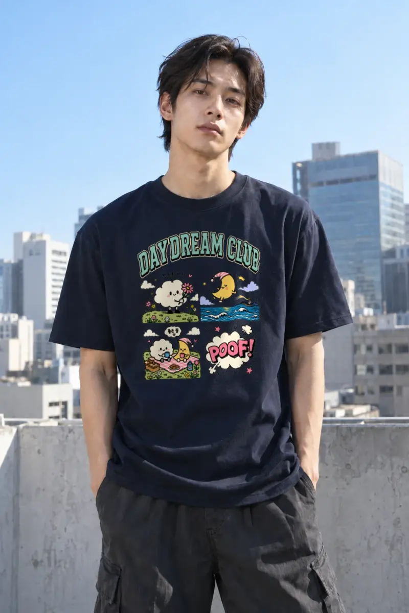 "Day Dream Club" Heavyweight Unisex Crewneck T-shirt | Gildan 5000