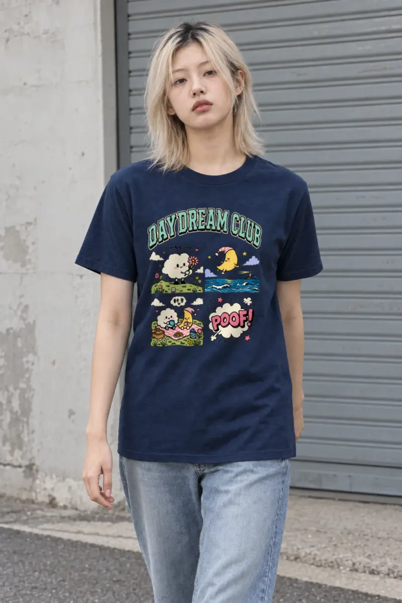 "Day Dream Club" Heavyweight Unisex Crewneck T-shirt | Gildan 5000