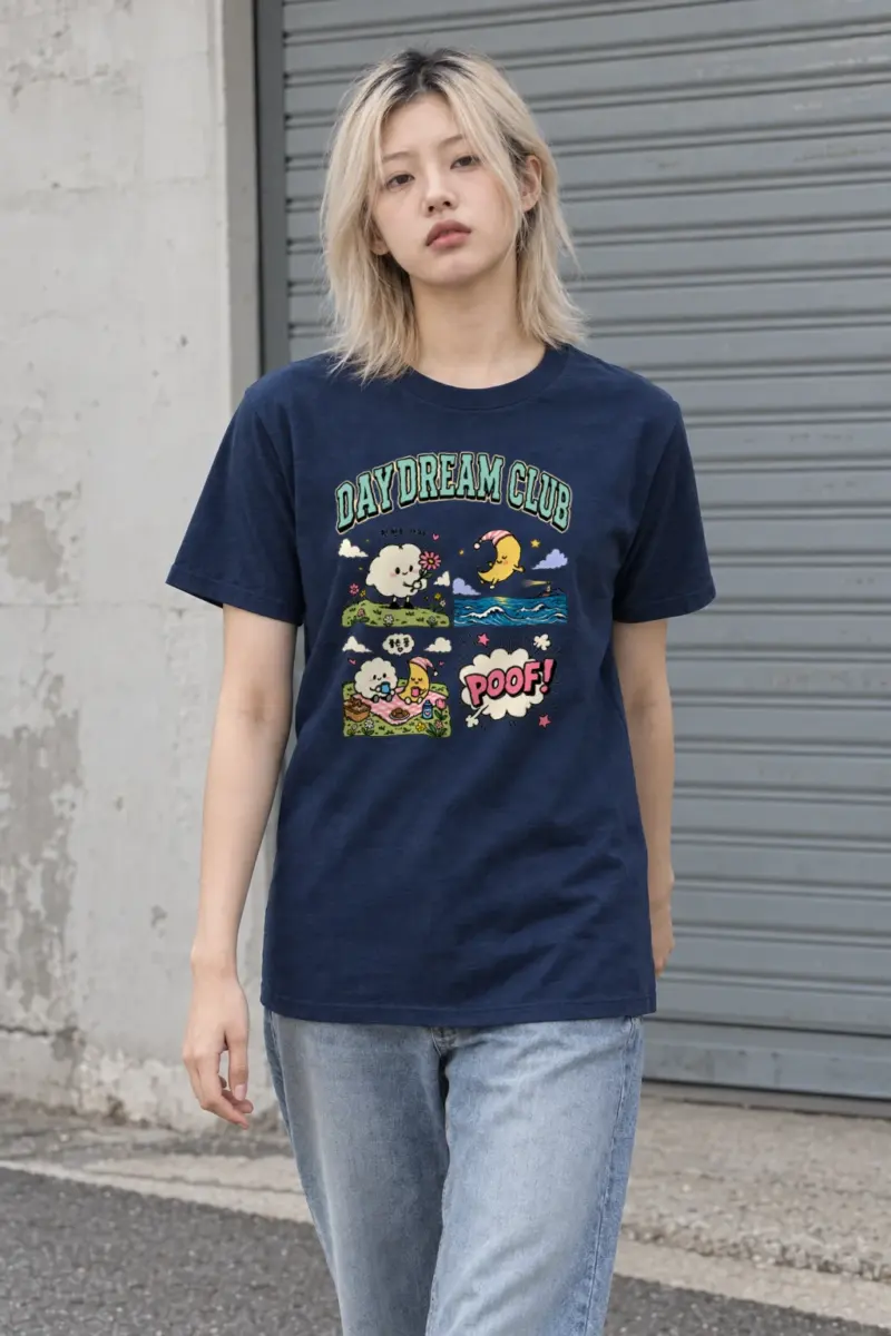 "Day Dream Club" Heavyweight Unisex Crewneck T-shirt