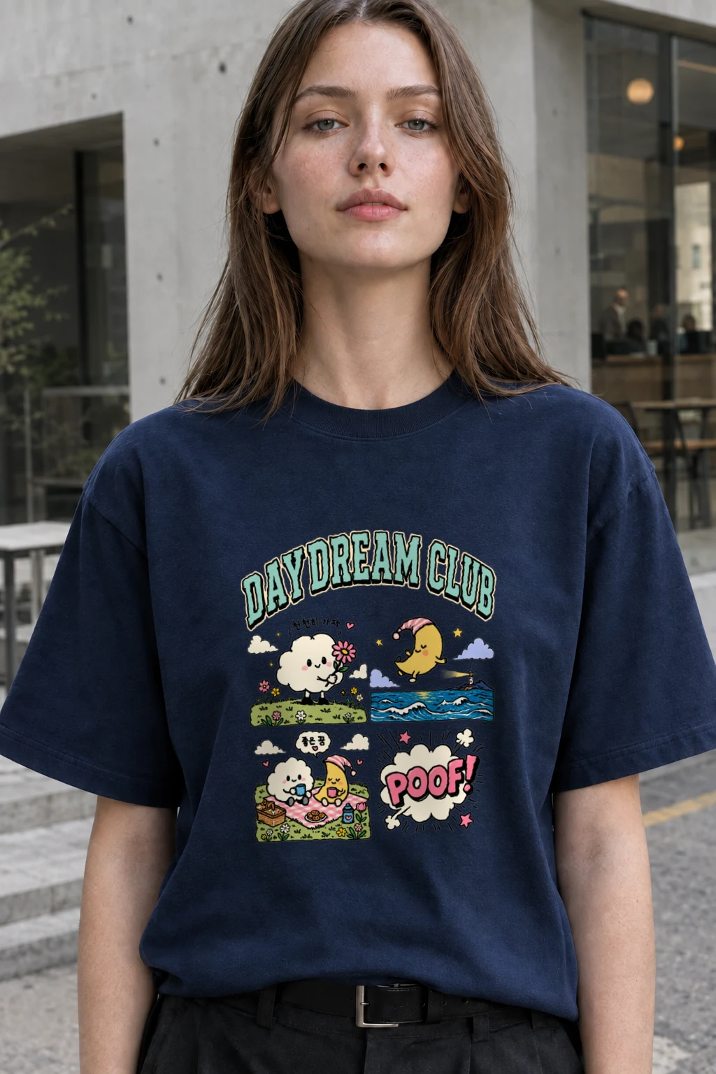 "Day Dream Club" Heavyweight Unisex Crewneck T-shirt | Gildan 5000