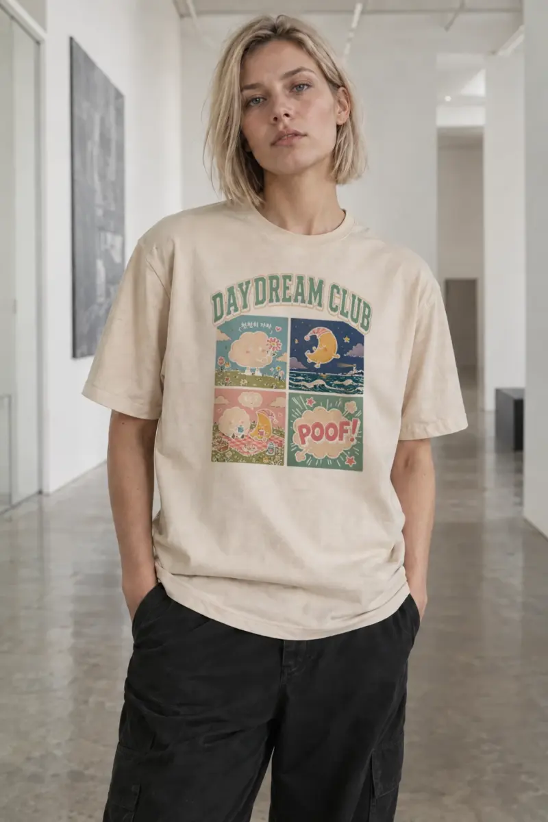 "Daydream Club" Heavyweight Unisex Crewneck T-shirt | Gildan® 5000