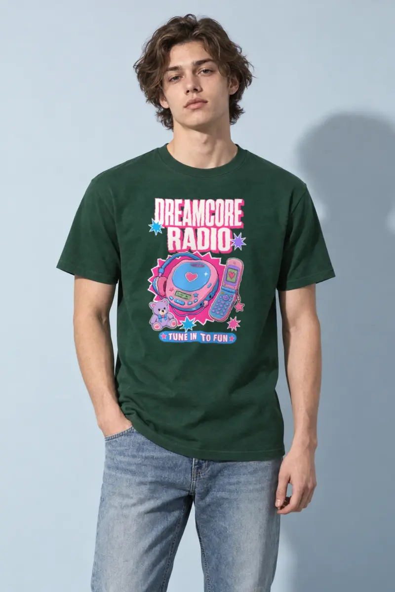 "Dreamcore Radio" Heavyweight Unisex Crewneck T-shirt