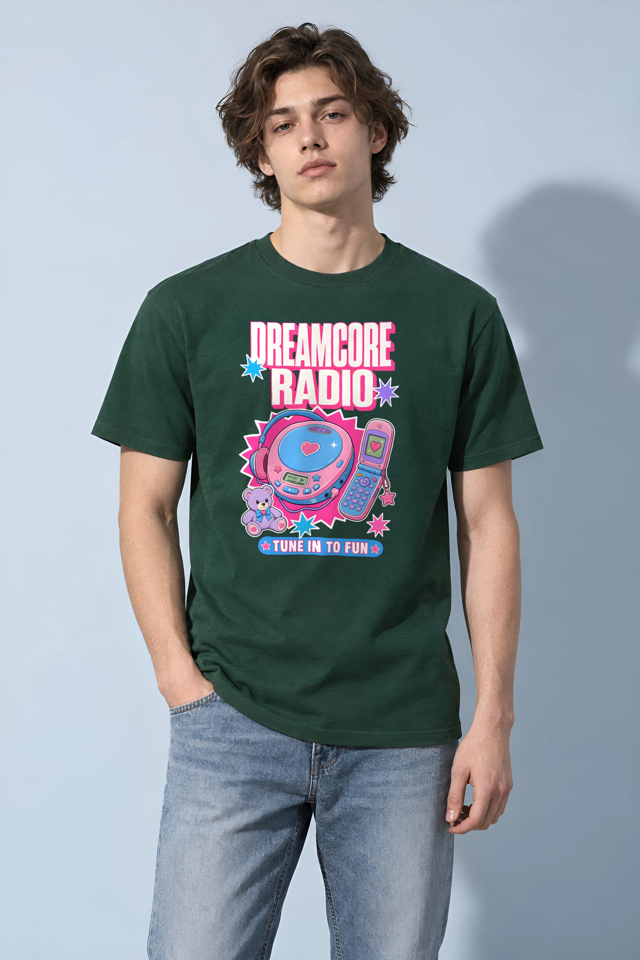 "Dreamcore Radio" Heavyweight Unisex Crewneck T-shirt
