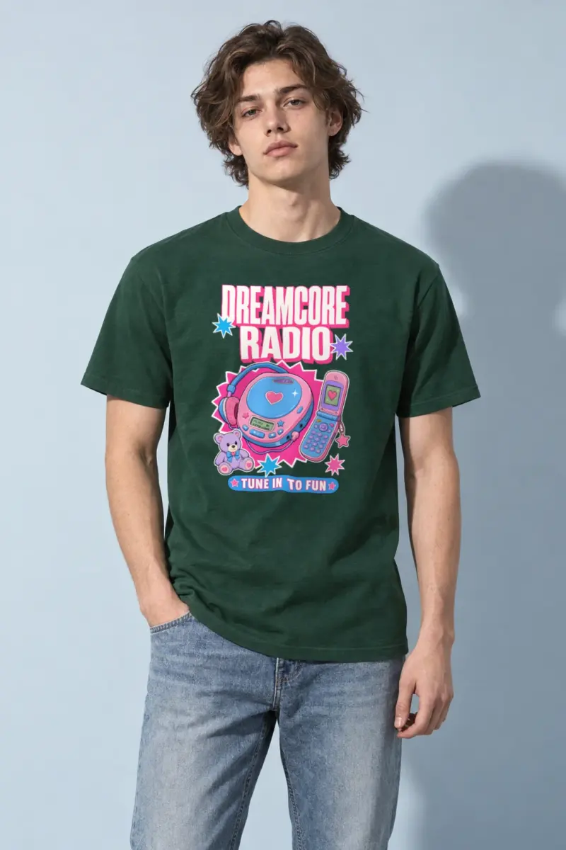 "Dreamcore Radio" Heavyweight Unisex Crewneck T-shirt