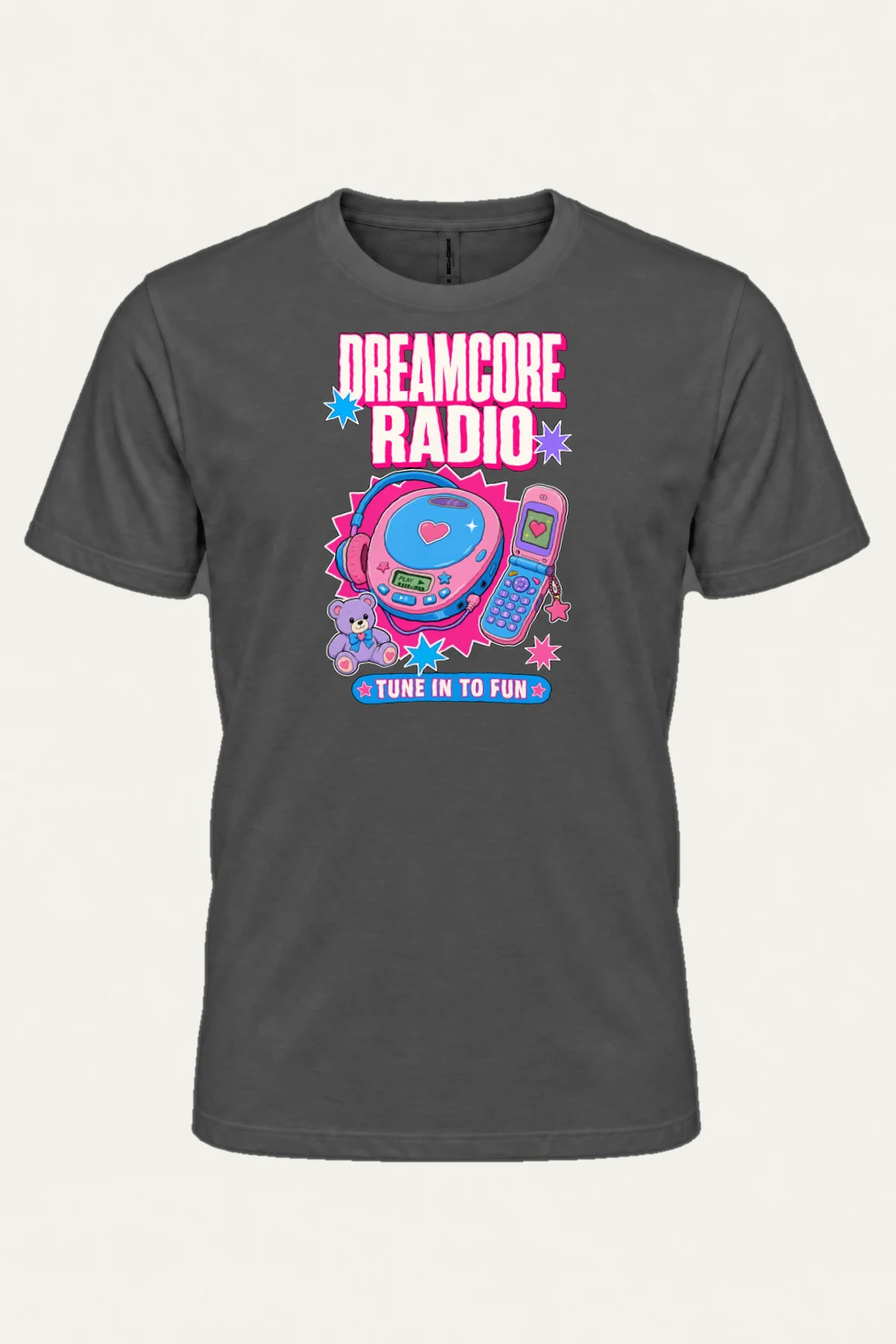 "Dreamcore Radio" Heavyweight Unisex Crewneck T-shirt | Gildan 5000