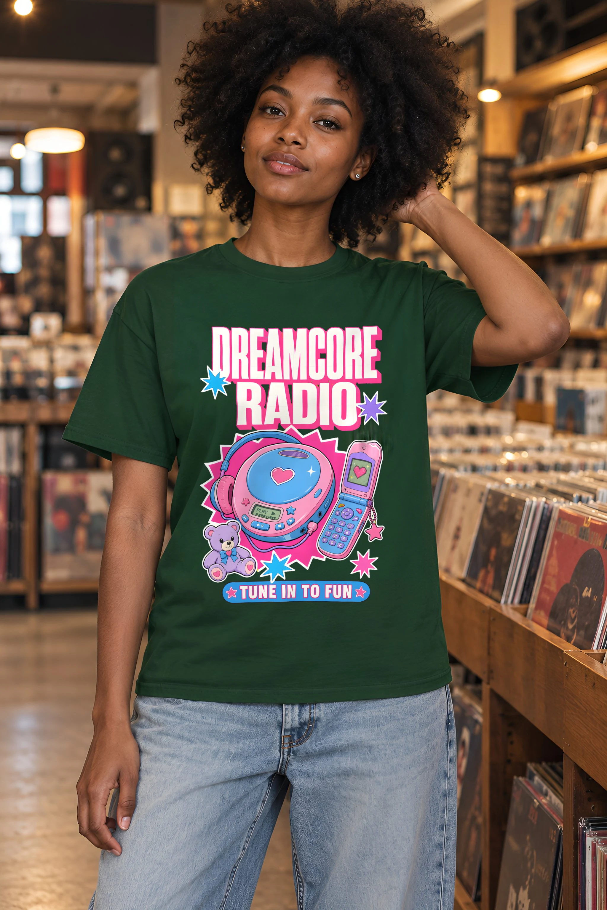 "Dreamcore Radio" Heavyweight Unisex Crewneck T-shirt