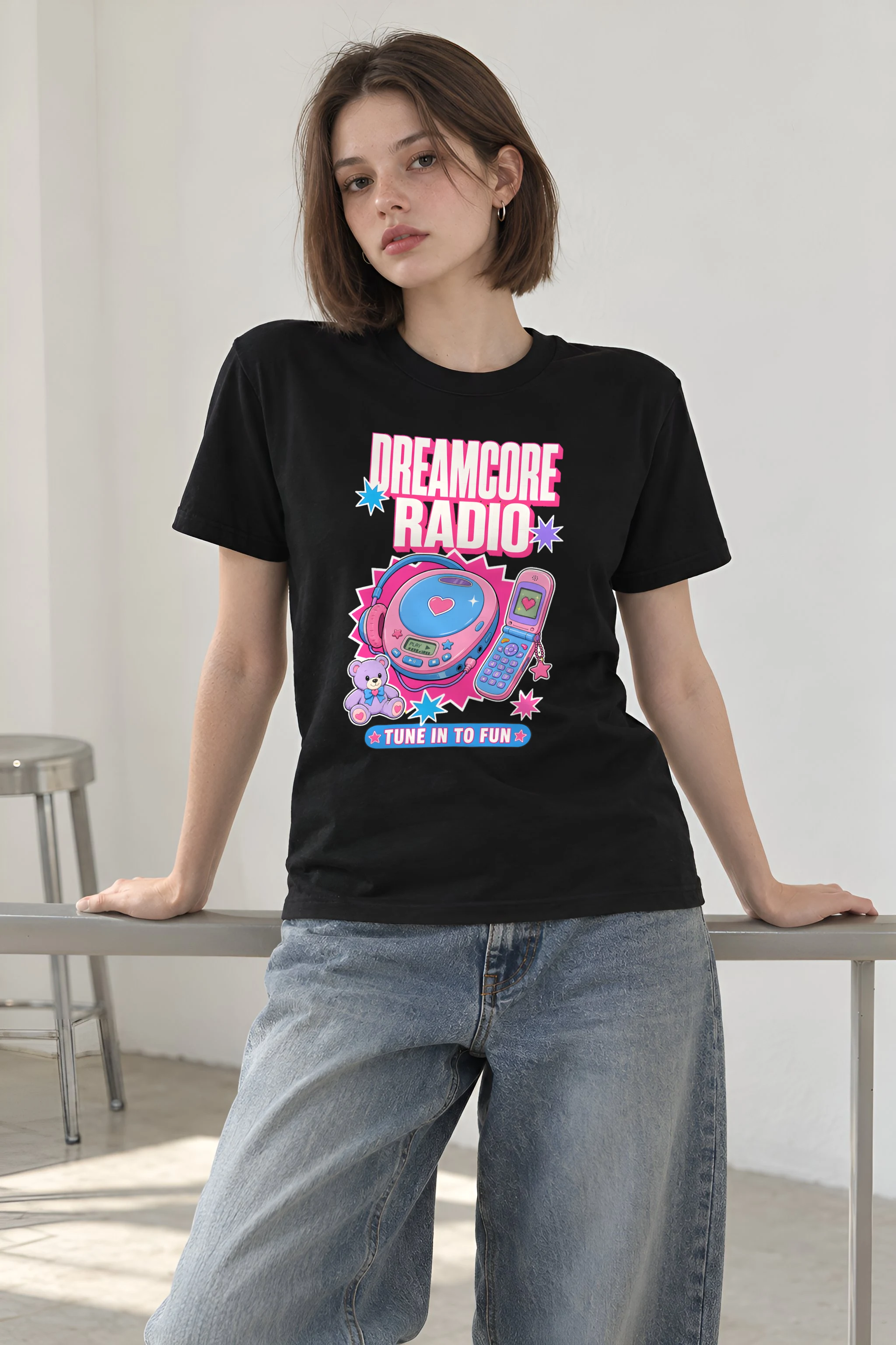 "Dreamcore Radio" Heavyweight Unisex Crewneck T-shirt