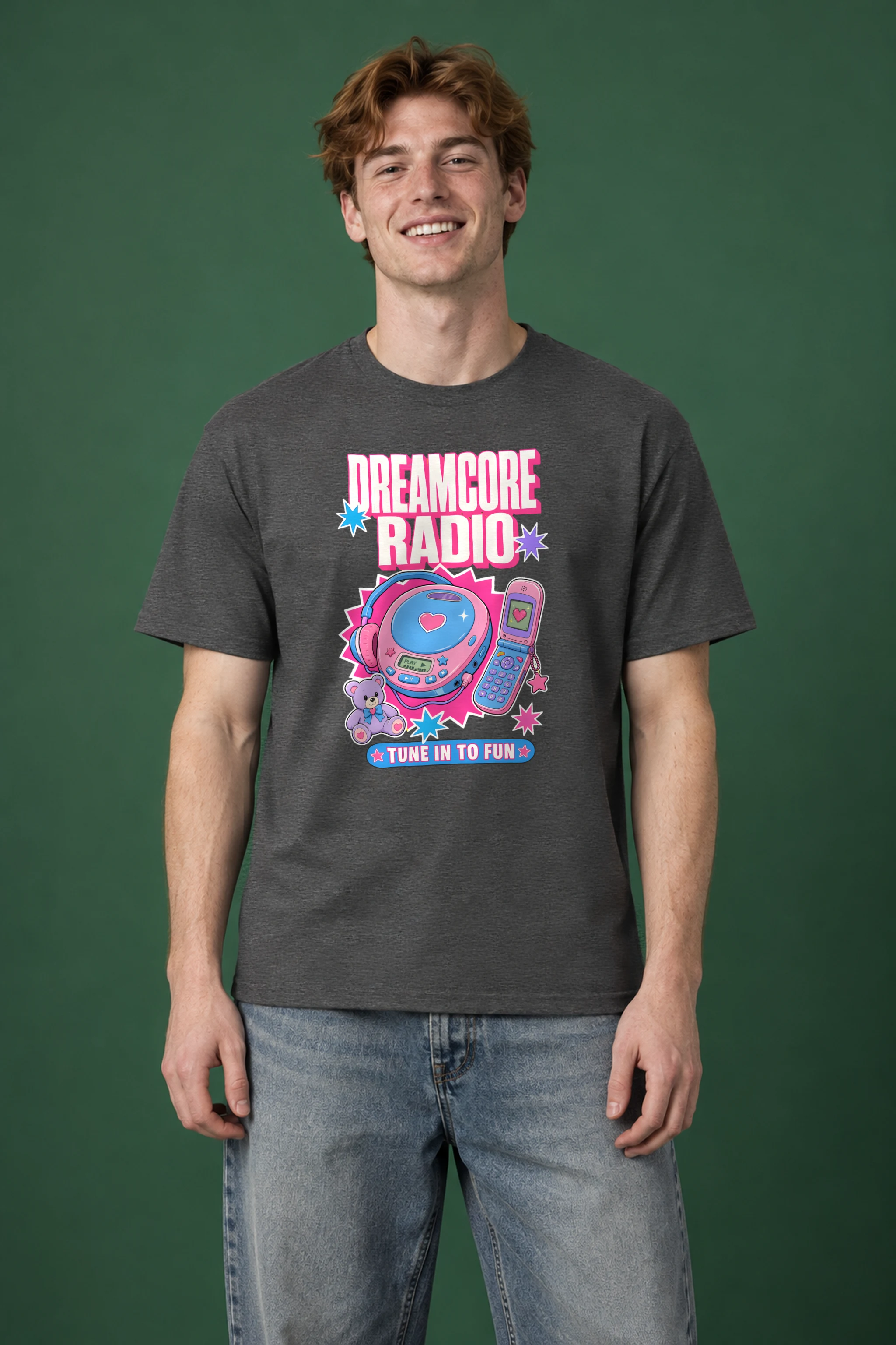 "Dreamcore Radio" Heavyweight Unisex Crewneck T-shirt