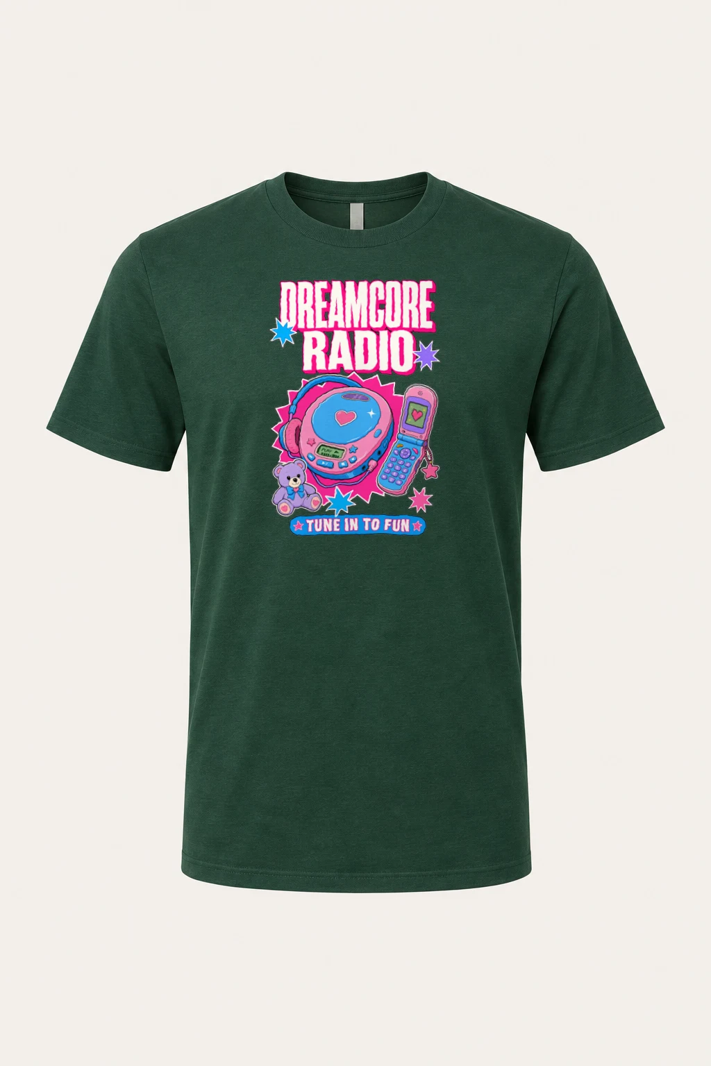 "Dreamcore Radio" Heavyweight Unisex Crewneck T-shirt | Gildan 5000
