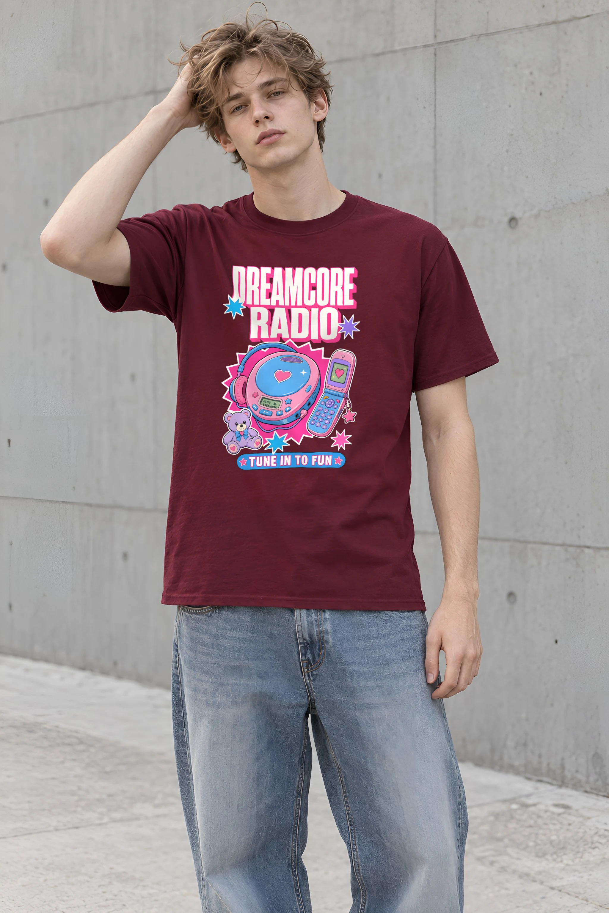 "Dreamcore Radio" Heavyweight Unisex Crewneck T-shirt