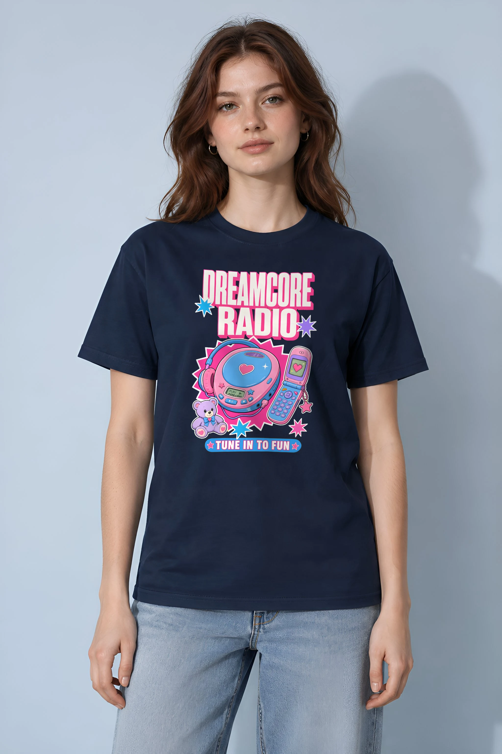 "Dreamcore Radio" Heavyweight Unisex Crewneck T-shirt