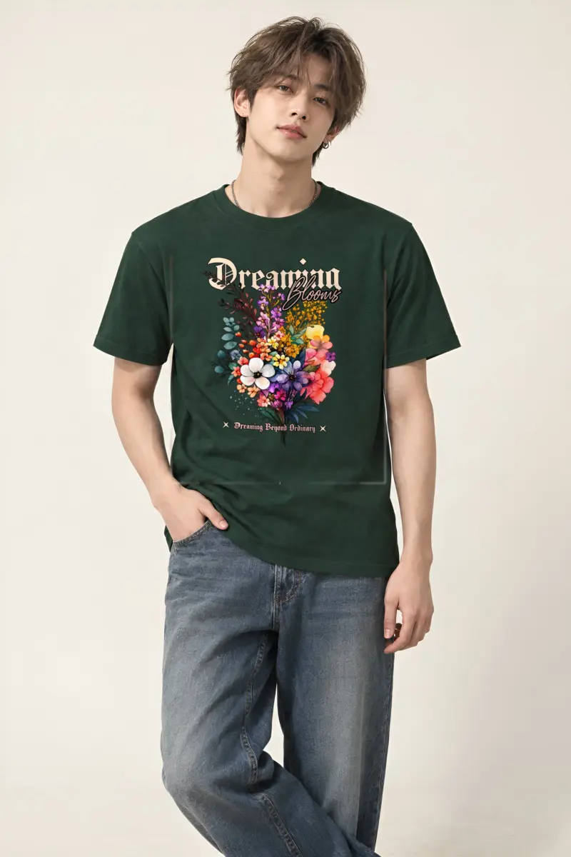 "Dreaming Blooms" Heavyweight Unisex Crewneck T-shirt