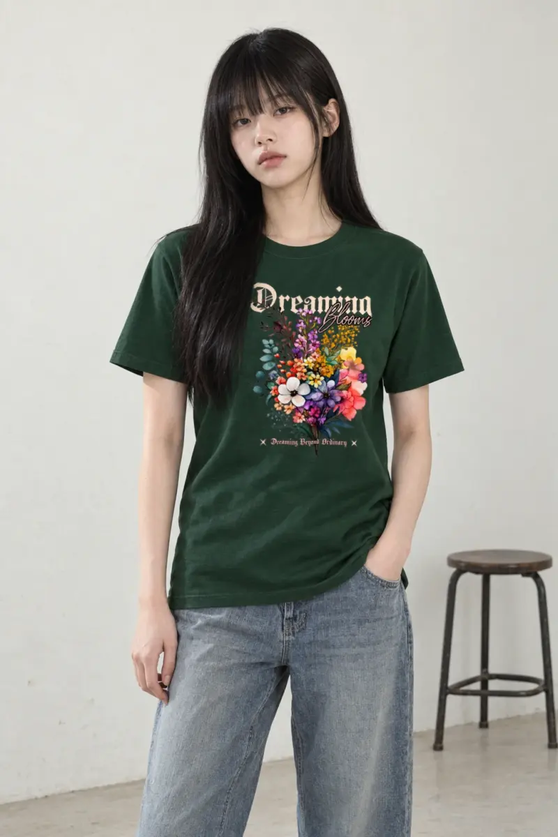 "Dreaming Blooms" Heavyweight Unisex Crewneck T-shirt