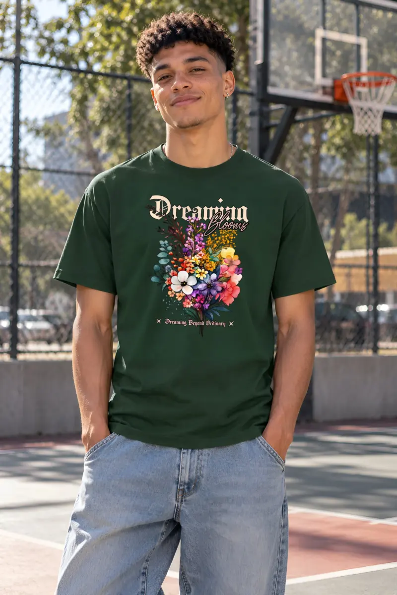"Dreaming Blooms" Heavyweight Unisex Crewneck T-shirt