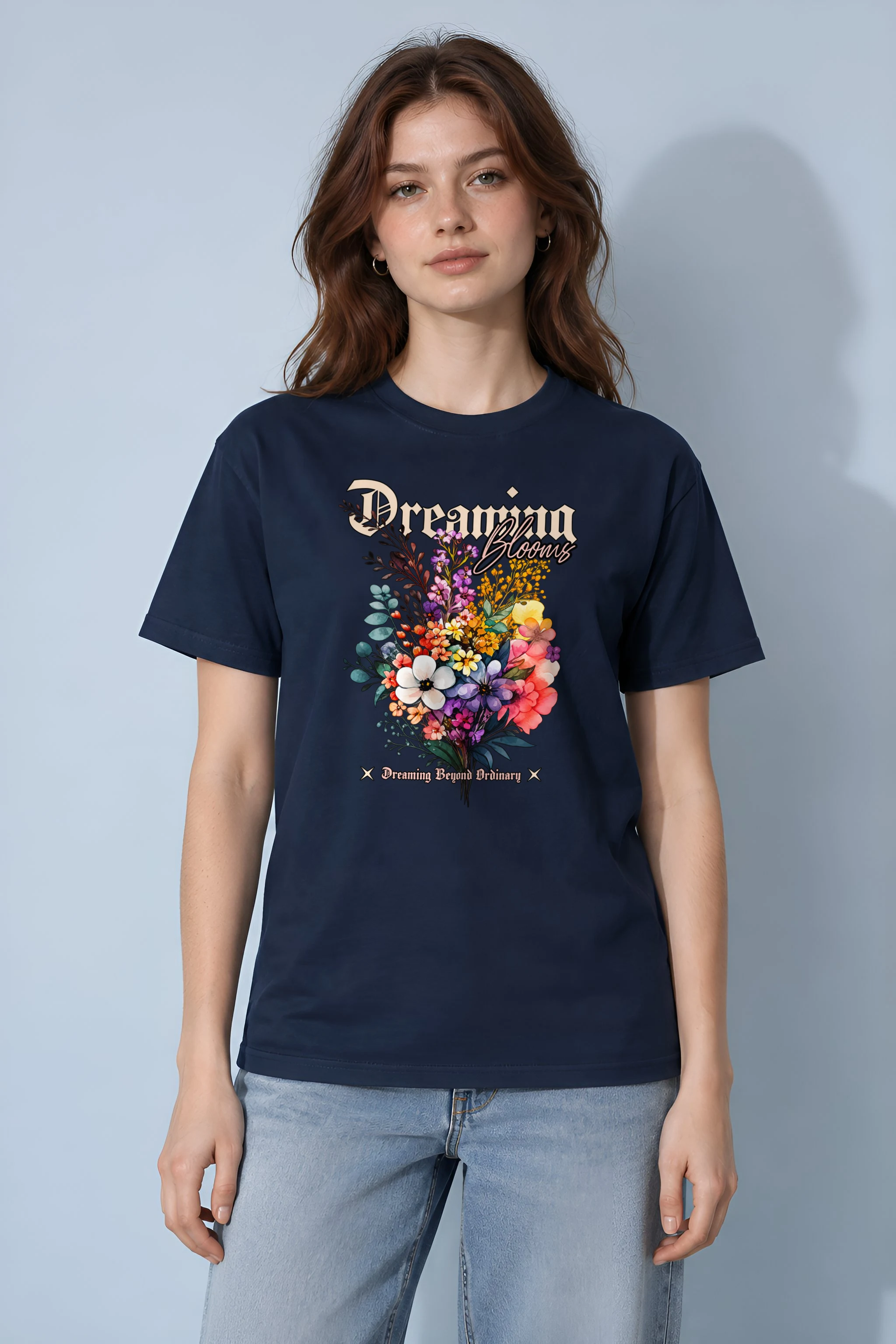 "Dreaming Blooms" Heavyweight Unisex Crewneck T-shirt
