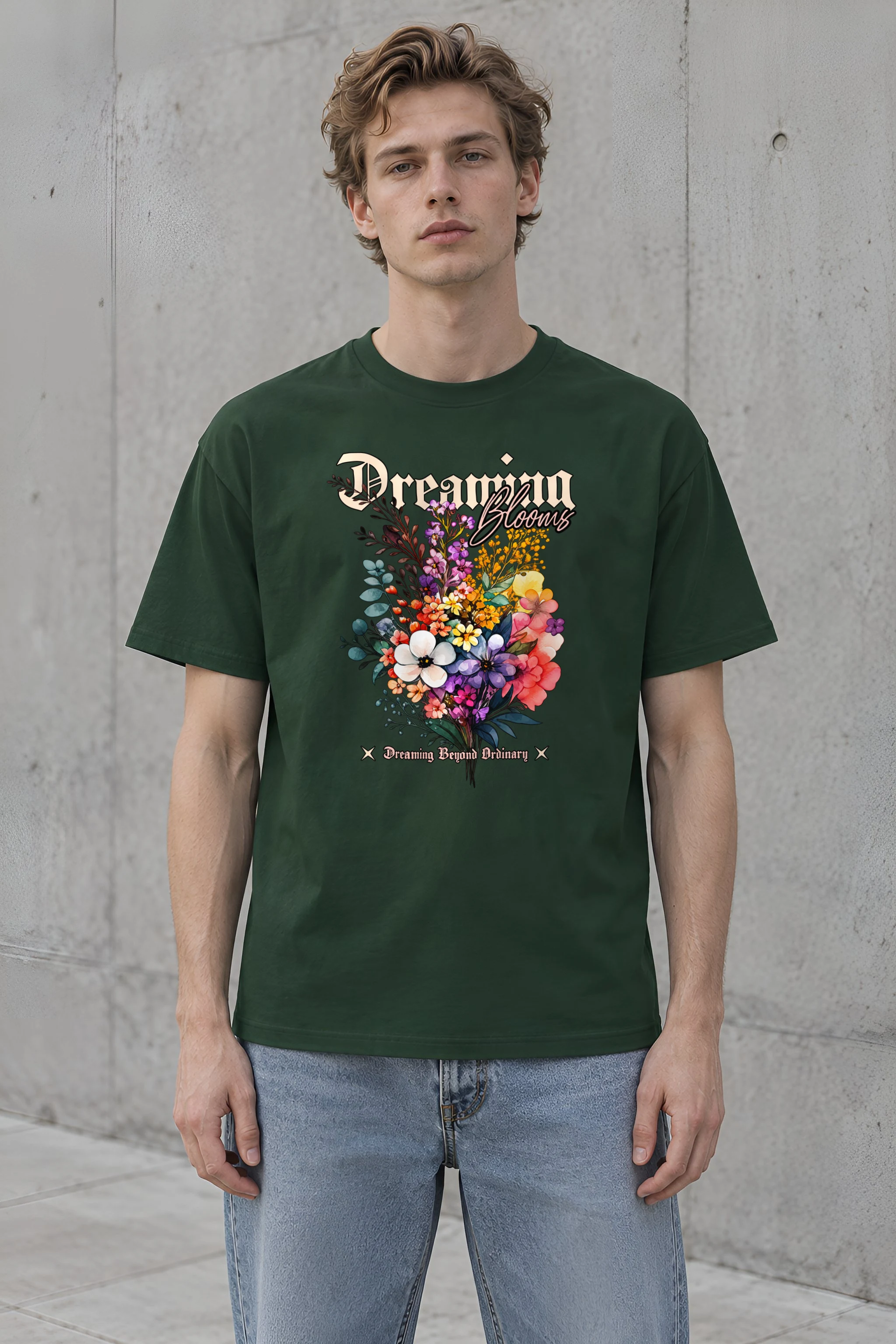 "Dreaming Blooms" Heavyweight Unisex Crewneck T-shirt