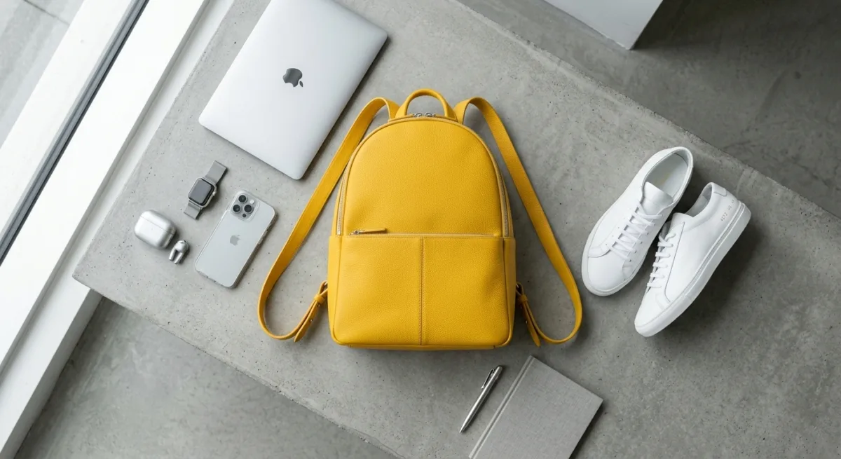 Style Guide: Ashley Leather Trendy Backpacks Yellow 798555934