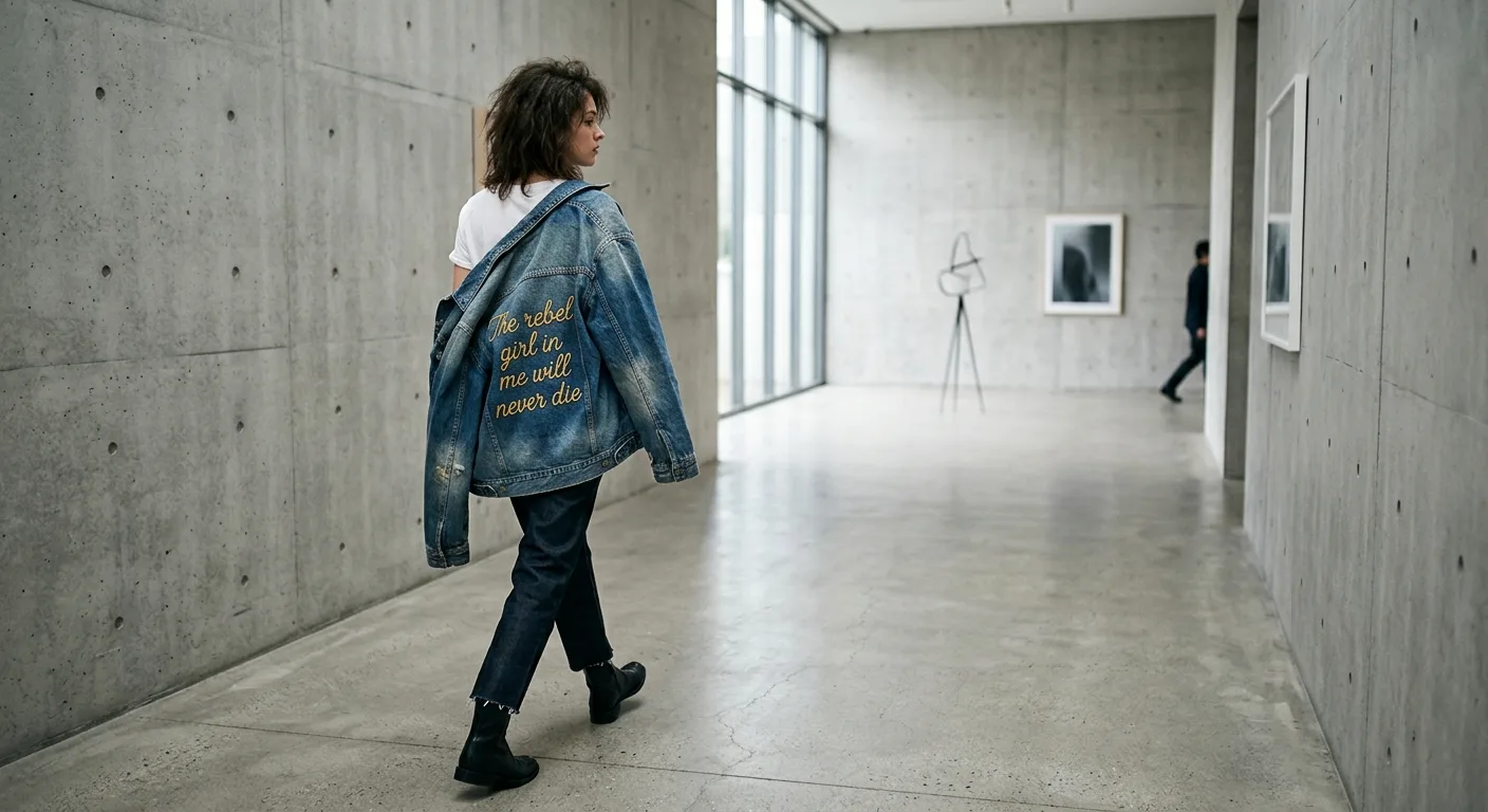 Style the Denim Jacket The Rebel Girl in Me Will Never Die Unisex