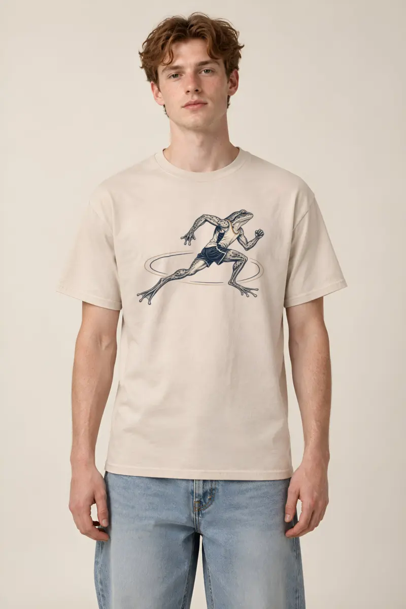 "Frog Runner" Heavyweight Unisex Crewneck T-shirt