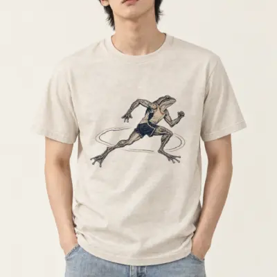 "Frog Runner" Heavyweight Unisex Crewneck T-shirt