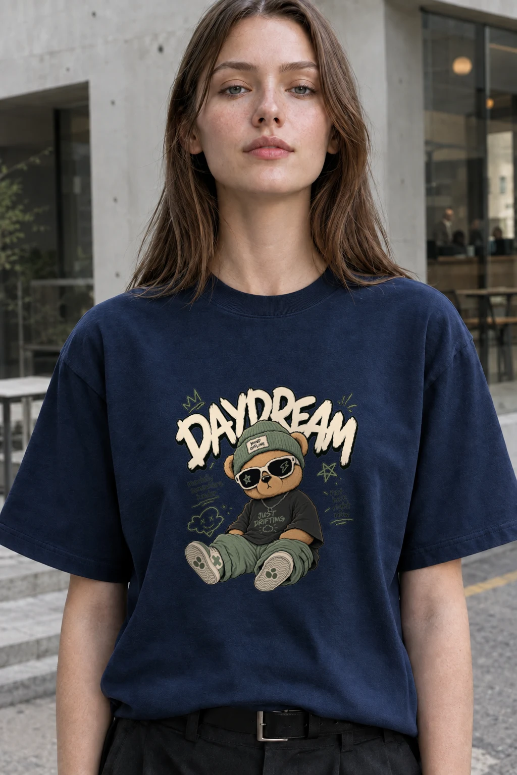 "Just Drifting" Heavyweight Unisex Crewneck T-shirt | Gildan 5000