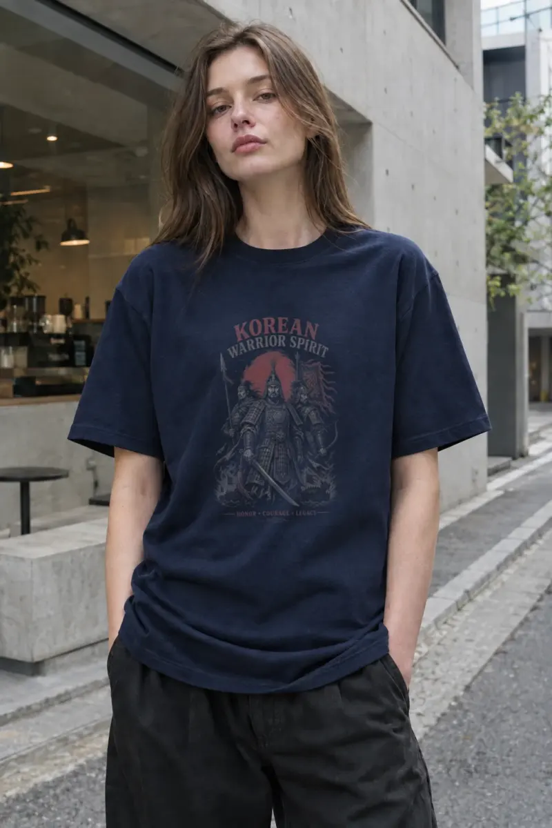 "Korean Warrior Spirit" Women's Relaxed T-Shirt | Bella + Canvas 6400