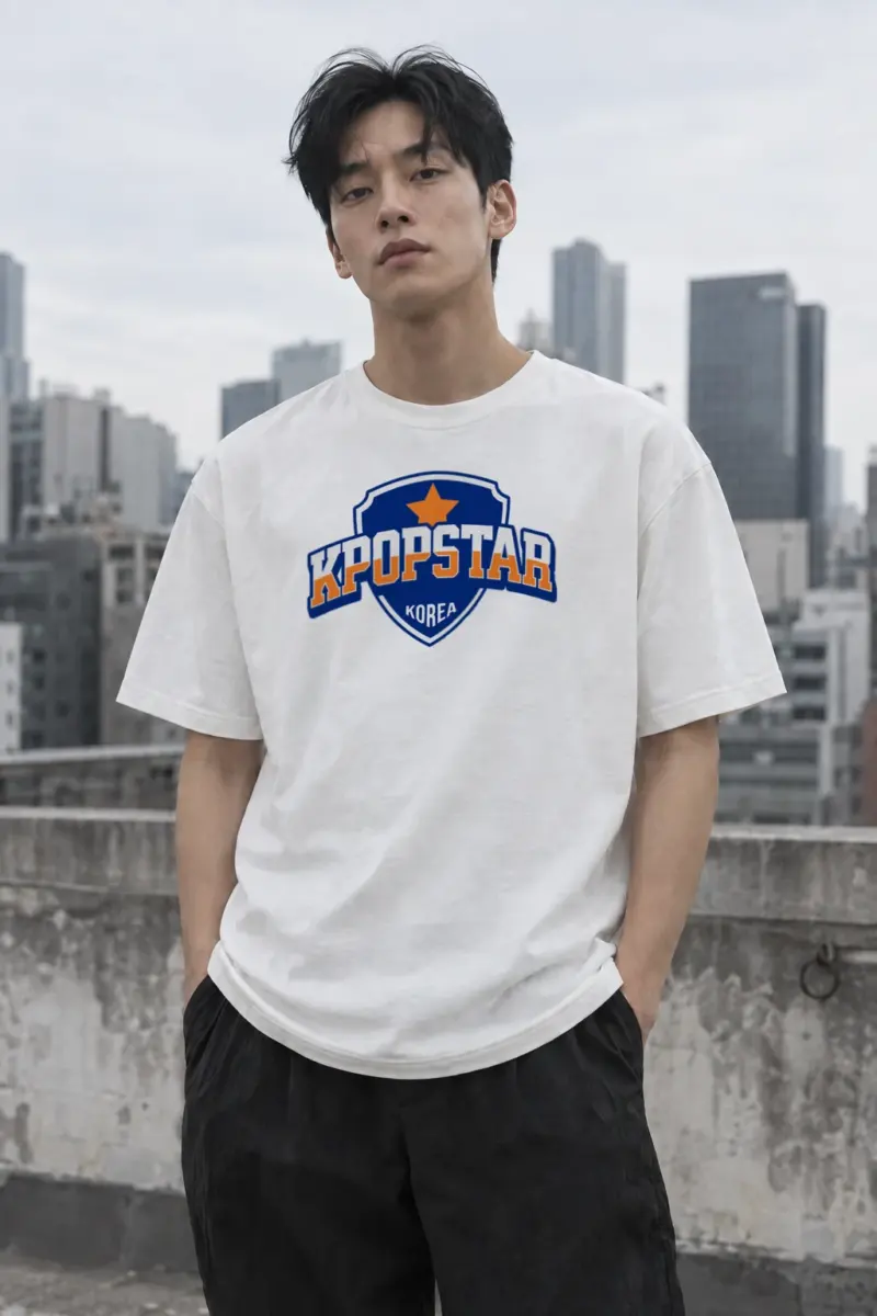 "Kpop Star" Performance Unisex Crewneck T-shirt White